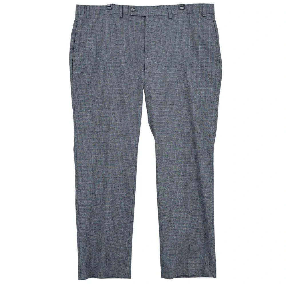 Lauren Ralph Lauren Dress Pants Mens 40x29 Poly Viscose‎ Gray Plaid
